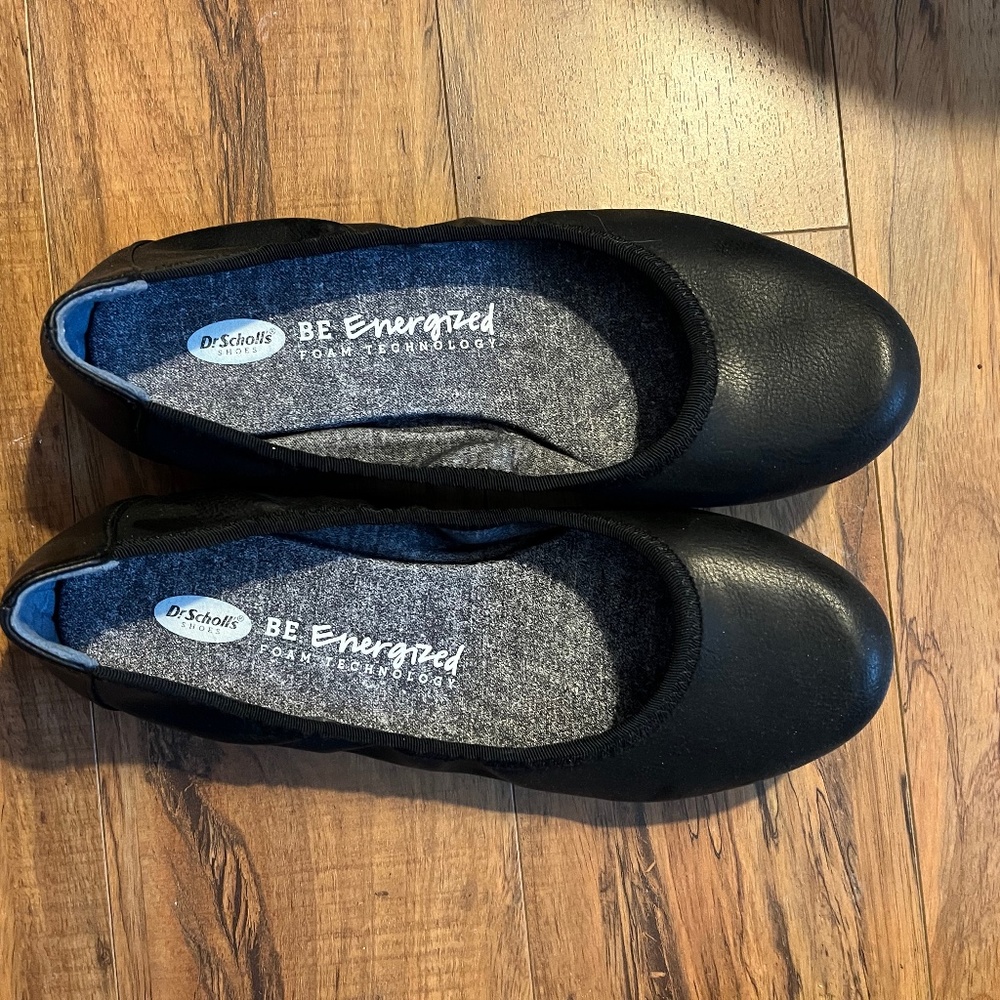 Dr Scholls Womens black flats